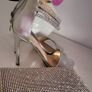 TATA silver bling ankle strap high heels Sz 38 (Fit 5UK) Image 10
