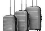 Three Piece Hardcase Trolley Set Silver