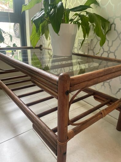 Mid Century bamboo coffee table