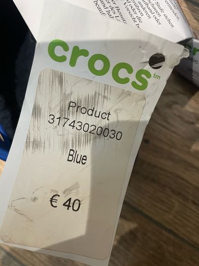 Crocs lined blue kids size J3 EU 34-35 brand new