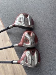 Vintage TaylorMade Ti Bubble 2 Fairway Woods Set (3, 5, 7)