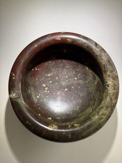 Antique Miniature Turned Cornish Serpentine (Stone Salt or Pin Dish)