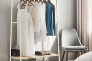 New Industrial Clothes Rail With 2 Shelves (Cream) FREE P&amp;P