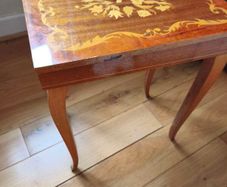 small marquetry table (damaged).