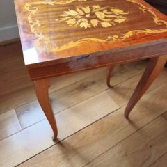 small marquetry table (damaged).