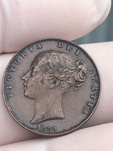 1838 Farthing Victoria's first issue Low mintage 591k