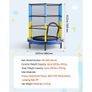 142cm Trampoline for Kids, Toddler Mini Trampoline, 60 kg Capacity Indoor Outdoor Play Toys with Enclosure Net, Easy to Assemble, Christmas Toys Birthday Gifts for Girls Boys Image 3