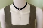Black or beige choker necklace