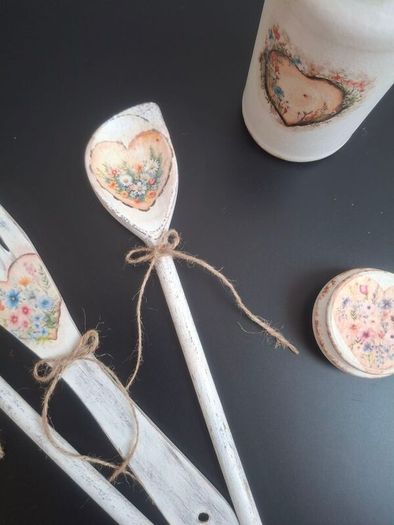 Set of  3 Decorative Kitchen Utensils in the Jar