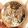 1 oz Copper .999 Round bullion coin  - U.S. Quarter Image 3
