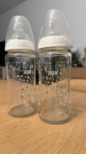 Baby bottles (2x) - Nuk - Glass Bottles