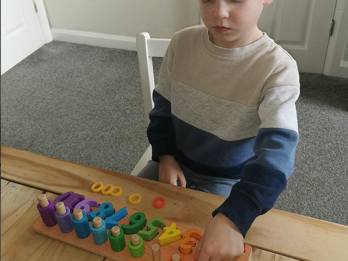 Jaques of London Wooden "Count & Stack" Montessori Educational Toy