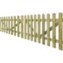 Picket Fence Gate 2 pcs Impregnated Wood 300x100 cm Image 2