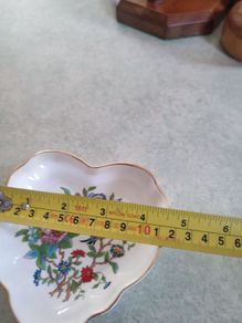 Aynsley Floral 'Pembroke' Heart Shaped Trinket Dish