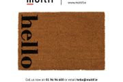 Hello Doormat - Natural/Black