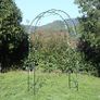 Large 2.4M Black Metal Garden Arch Heavy Duty Strong Tubular Arbour For Roses Climbing Plants Support Archway garden Decoration Image 3