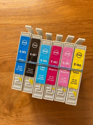 Epson Ink Cartridges 2 full sets unused E-481t to E-486