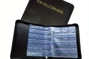 Zipper Faux Leather Case 360 Large Capacity Coin Collection Book Size Grid Mixed Coin Stamp Collection Book Badge Sticker High-end Protective Cover Hot Stamping Storage Book