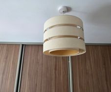 Inlight Petra Natural Woven Effect light shade with a unique three-layer slubby cylinder design
