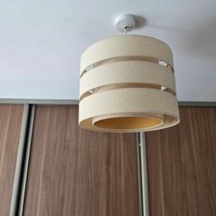 Inlight Petra Natural Woven Effect light shade with a unique three-layer slubby cylinder design