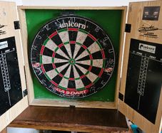 Wooden Dartboard Cabinet
