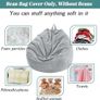 Bean Bag 85x110cm(No Filler),Corduroy Bean Bags Adult, Grey BeanBag Chair,Washable Lazy Sofa Soft Comfortable Indoor Outdoor for Garden Living Room Image 4