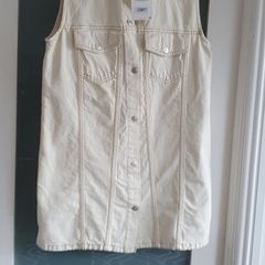 ZARA cream denim dress Sz L (12-14) - Bnwt Rrp 29.95