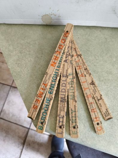 Wood Folding Ruler 2000 Years of History By The Meter / MeterMorphosen 2000