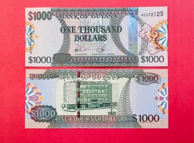 Guyana  1,000. Dollars.  2011. Pick  38b. Unc