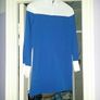 Blue a-line block long shirt Image 5