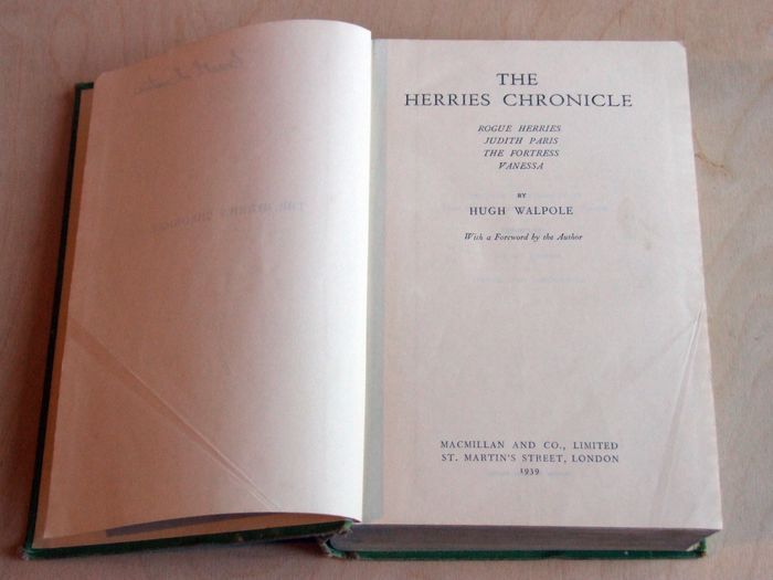 The Herries Chronicle by Hugh Walpole (1939)