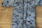 Next Pram Suit - 3 - 6 months Grey Dinosaur Print