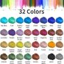 Mica Powder, 32 Colours x 5 g Pearlescent Epoxy Resin Pigment Metallic Powder for Soap Paint, Jewellery Making, Nail Polish, Epoxy Resin, Candle Making, Bath Bombs, Slime Image 2