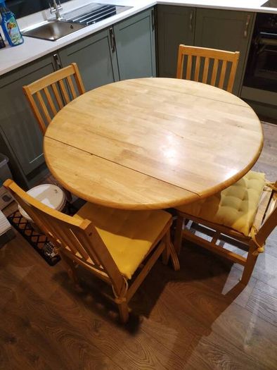 Wooden table and chairs