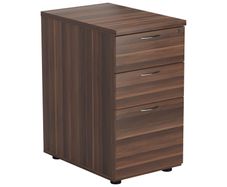 NEW 3 Drawer Desk High Pedestal 600mm deep - Dark Walnut