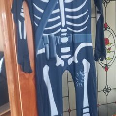 Halloween costume skeleton skin