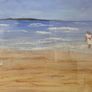 Vintage Oil Painting Sandymount Strand Signed Irish Artist Image 3