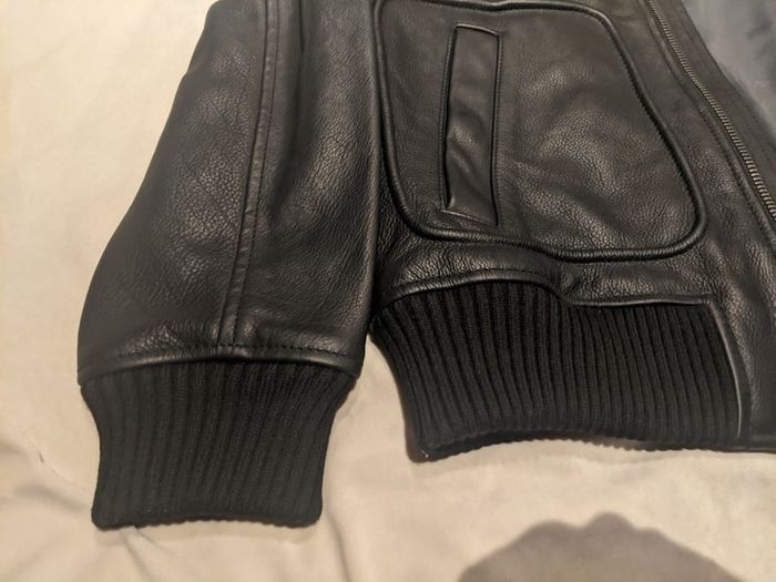 Superdry Black Aviator Flight Leather Jacket