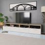 TV Cabinets 2 pcs Chipboard 95x35x36 cm Oak and White Image 6