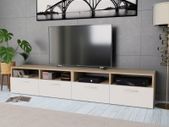 TV Cabinets 2 pcs Chipboard 95x35x36 cm Oak and White