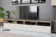 TV Cabinets 2 pcs Chipboard 95x35x36 cm Oak and White