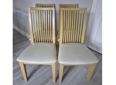 4 Solid Wood Dining Chairs  Naas