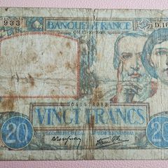 1940 20 Francs French Banknote (26055)