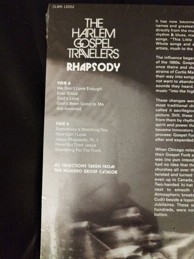 The Harlem Gospel Travellers Rhapsody lp