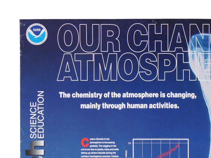 Noaa Research Our Changing Atmosphere >A1 Size Educational/Science/Meteorological/Ozone Layer/Greenhouse Effect Poster