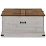 Storage Chest HALDEN White 91x91x47 cm Solid Wood Pine Image 2