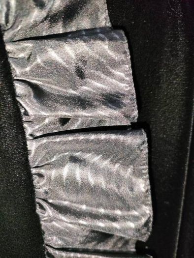 Vintage 80s black velvet ruffle dress size XS or Small postage included