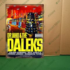 Daleks Dr Who "FREE POST" classic TV memorabilia tin metal sign