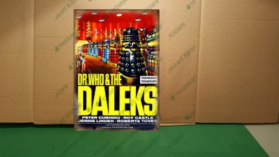 Daleks Dr Who "FREE POST" classic TV memorabilia tin metal sign