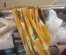 curtain pole and curtains